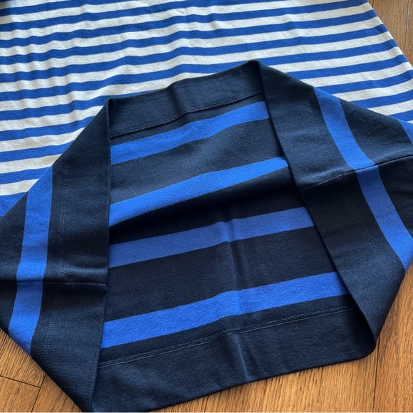 Jones New York Sport Seaport Blue Multi Stripe Dress Cotton Size XL - Picture 4 of 6